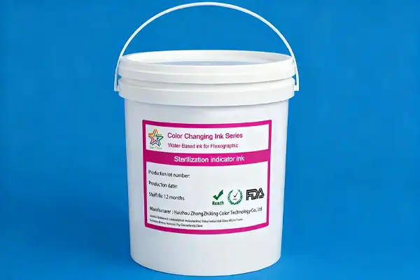 Image of sterilization indicator ink application